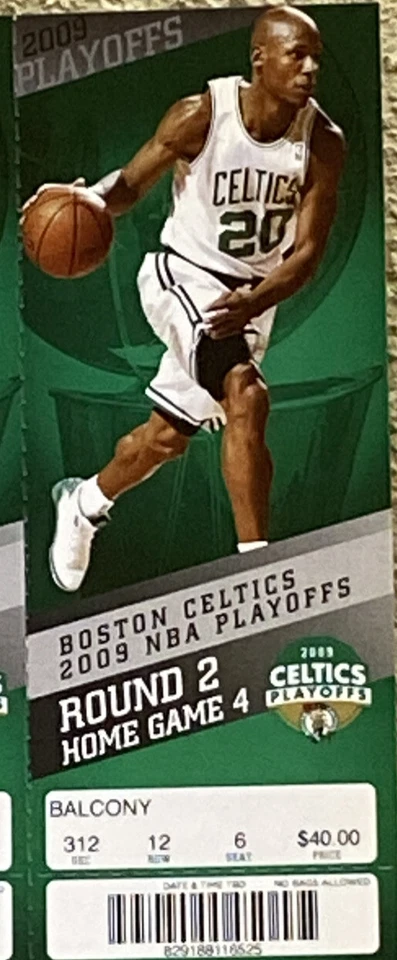 Magic @ Celtics 2009 NBA Playoff Ticket Hedo Turkoglu 25 Points 12 Assists - Image 1 of 1