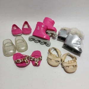 Lot Doll Shoes Skates Slippers 6 Pairs - Picture 1 of 7