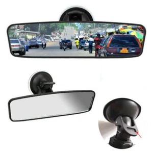 Universal Car Rear View Suctions Cup Mirrors Learner Drivers Interior Glass Safe - Picture 1 of 13