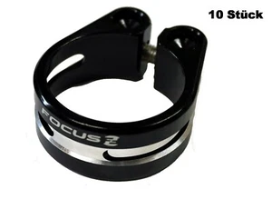 10 Stück Focus Sattelklemme 34,9 mm Aluminium schwarz/silber 22 Gramm NEU - Bild 1 von 1