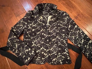 KAREN KANE 👚 WOMENS ELEGANT CARDIGAN LACE JACKET TOP SIZE P10 PETITE 10 MEDIUM - Picture 1 of 11