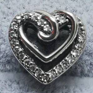 Original Pandora #799270C01 Funkelnde verschlungene Herzen Charm CZ - Bild 1 von 3