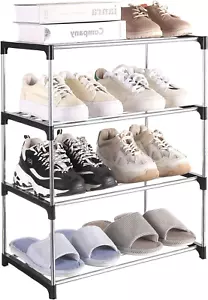 Small Shoe Rack, Narrow Stackable Shoe Shelf Organizer for Entryway, Doorway - Picture 1 of 12
