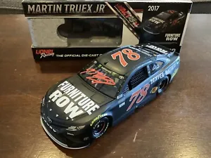 2017 CHAMP MARTIN TRUEX JR FURNITURE ROW HOTPINK AUTOGRAPHED SIGNED 1/24 ACTION - Picture 1 of 12