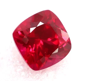 10.00 Ct Natural Certified Red Mozambique Ruby Cushion Cut Loose Gemstone - Picture 1 of 6