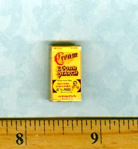 Dollhouse Miniature Size Vintage Cream Cornstarch Box - Picture 1 of 2