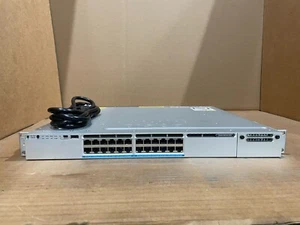 Cisco WS-C3850-24XU-E Catalyst 24-Port Multigig UPoE Network Switch w/ Dual PSU - Picture 1 of 3