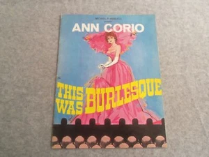 1967 THIS WAS BURLESQUE BROADWAY PROGRAM - ANN CORIO - J 7646 - Picture 1 of 6