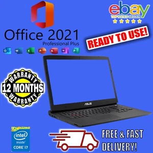 ASUS ROG G751J 17.3" Inch Win11 Microsoft Office i7 16GB 128GB SSD 1TB Laptop - Picture 1 of 9