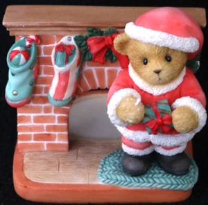 Cherished Teddies 0000943 Bär Kamin Teelicht Kerzenhalter Figur 2004 - Bild 1 von 10