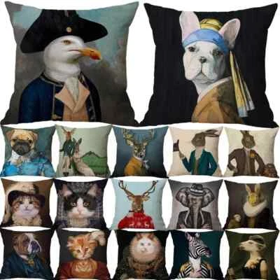 Home Decoration Sheep Rabbit Dog Cushion Cover Cute Animal Pillowcase Cartoon - Image 1 of 4