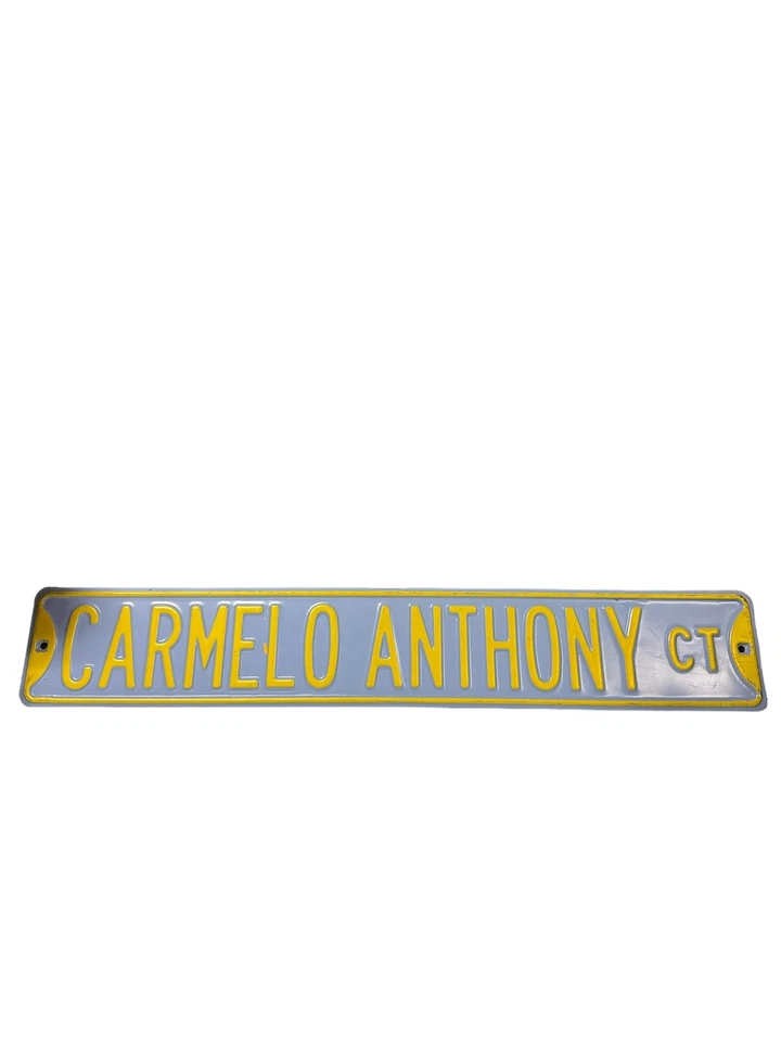 Vtg  CARMELO ANTHONY CT License Plate Metal Sign 36” x 6” Man Cave Denver Nugget - Изображение 1 из 4