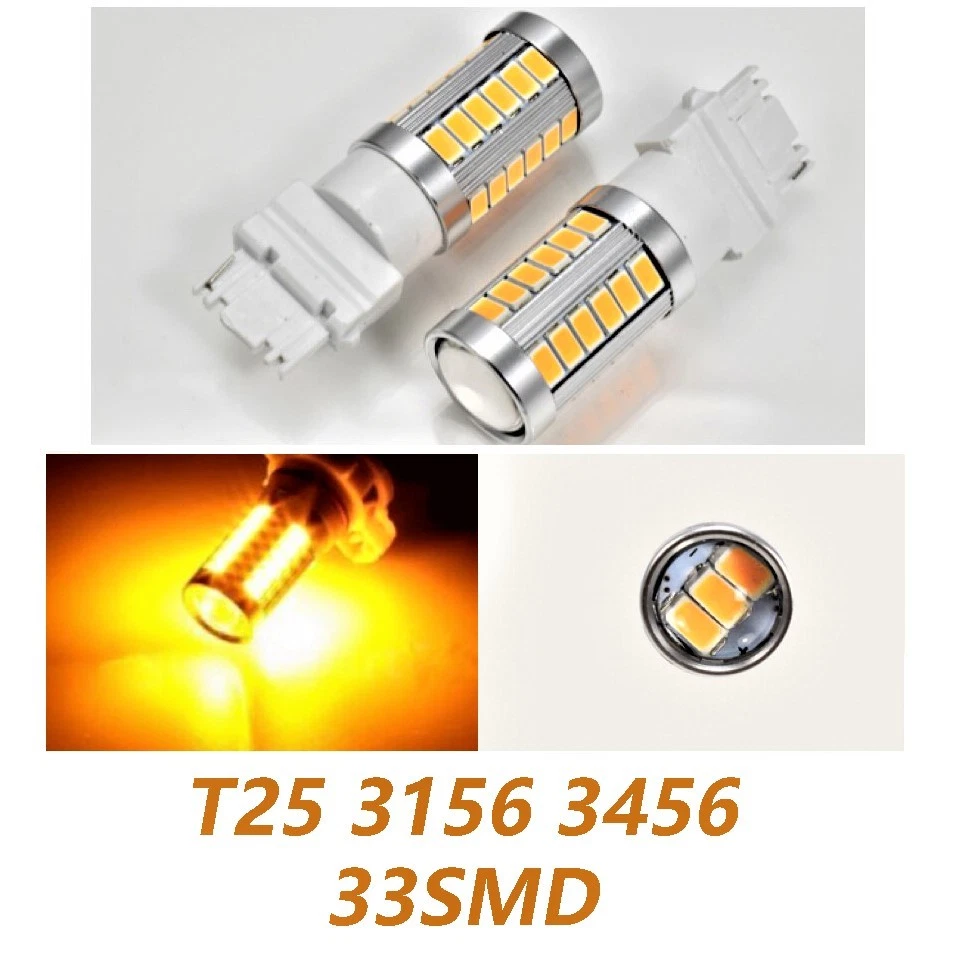 Luces de reversa ámbar T25 3156 3456 33 SMD bombilla LED A1 para Ford A Foto 1 de 1