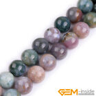 Natural Indian Agate Gemstone Round Loose Spacer Beads 15" 6Mm 8Mm 10Mm 12Mm Uk