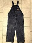 Vintage Carhartt R27 ONX Quilted Lined Overalls Size 42X30 Made In USA