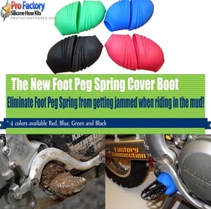 Footpeg Spring Covers Foot Peg Boots Kx250f Kx450f  Kfx 250f 450f Klx Kl Kx Kdx - Picture 1 of 1