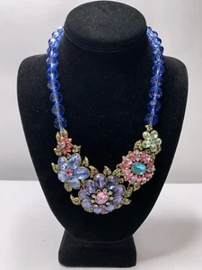 Heidi Daus "Glorious Garden" Floral Multicolor Necklace - Picture 1 of 16