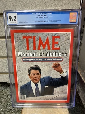 President Ronald Reagan Time Magazine CGC 9.2 Newsstand 4/13/1981 - Image 1 of 4