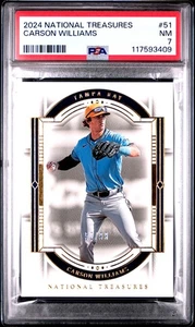 2024 Panini National Treasures #51 Carson Williams PSA 7 /99 Tampa Bay Rays - Picture 1 of 2