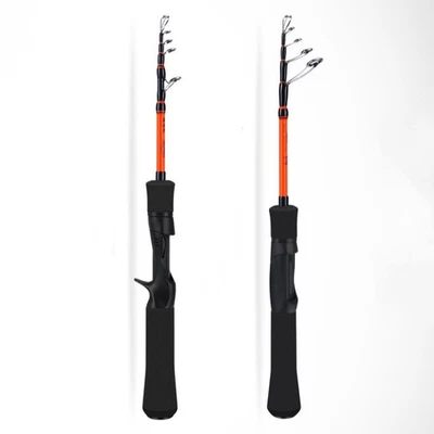 Caña de pescar giratoria de fibra de alta calidad caña telescópica 1,5 M 1,68 M  Foto 1 de 4