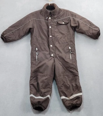 H&M Traje de Nieve Niños 5-6 Años Marrón Una Pieza Reflectante Invierno Traje de Nieve 116 Cálido Foto 1 de 4