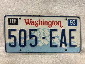 Vintage 1993 Washington License Plate - Picture 1 of 2