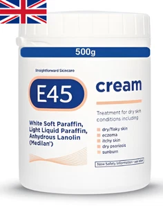 E45 Cream 500g Tub – Moisturiser for Dry, Sensitive & Irritated Skin Relief - Picture 1 of 5