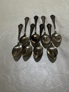 Vintage 1933 A Century Of Progress Chicago Silver plate Spoon Set Of 8 - Picture 1 of 9