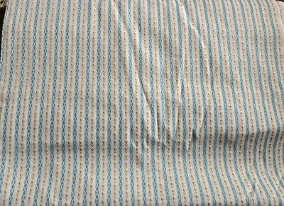 6.5 YARDS VINTAGE TEXTURED FLORAL TICKING STRIPE FABRIC 33 - 36 WIDE PLEASE READ - Image 1 of 2