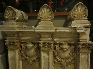 19th c Ornate Plaster Architectural Element from Philadelphia gold micromosaic - Picture 1 of 12