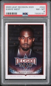 Kanye West 2020 Leaf Decision #342 Rookie Card RC PSA 8 NM-MT LOW POP