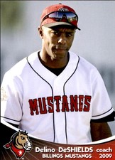 2009 Billings Mustangs Grandstand #11 Delino DeShields Hitting Coach Card