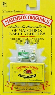 Matchbox Originals MB963 # 4 Massey Harris Tractor Carded & Mint Boxed  - Image 1 of 2