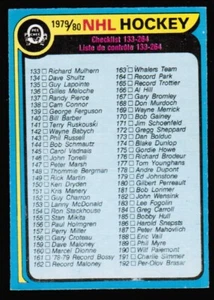 80 OPC O 1979 Pee Chee hockey lista de verificación #237 sin marcar casi nuevo - Imagen 1 de 2