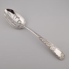 Kirk Old Maryland Engraved Sterling Silver Pierced Serving Spoon - 8 3/8"