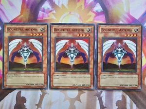 3x Yugioh DR04-EN200 Bountiful Artemis Dark Revelation 4 Super LP Light Play x3 - Picture 1 of 7