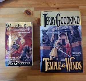 Terry Goodkind Book Lot. Wizards First Rule Soft. Temple Of The Winds Hard Cover - Imagen 1 de 3