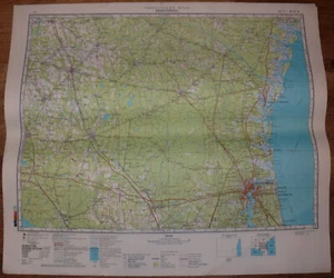 Authentic Soviet Army Military SECRET Topographic Map Jacksonville, Florida, USA - Picture 1 of 2