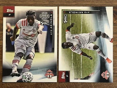 2021 Topps MLS Rookie #98 & #178 Ayo Akinola Toronto FC RC & U22 - Image 1 of 2
