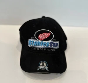 GUC 2002 Detroit Red Wings Stanley Cup Champions Black Adjustable Hat New Era - Picture 1 of 6