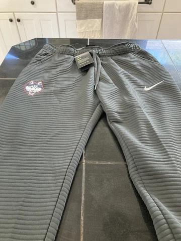 WOMENS NIKE DRIFIT DRY CONNECTICUT UCONN HUSKIES PANTS MEDIUM M GRAY NWT Cover