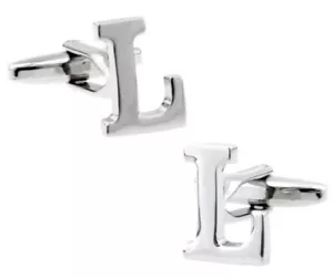Uppercase Letter "L" Cuff Links Alphabet Theme Cufflinks Capital Letter Cufflink - Picture 1 of 5