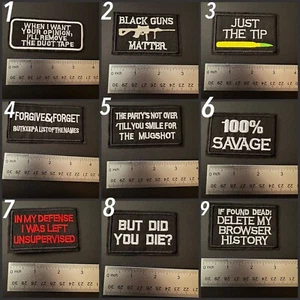 Biker Motorcycle - Funny Memes - Iron On / Sew-On Embroidered Patches - You Pick - Picture 1 of 55