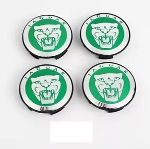 4PC FOR Jaguar Green Cat Center Wheel Hub Caps S-Type X-Type XJR XF XJ XK 58MM - Picture 1 of 2