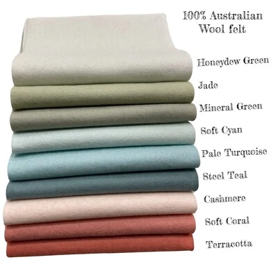 100% Pure Wool Felt 9 Sheets - New Shades Bundle - Trusted Sydney Based Seller - Image 1 of 4