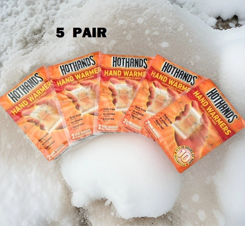 Calentadores de manos HotHands 5 pares / 10 individuales ~ No te enfríes Foto 1 de 1