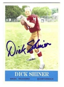 Autographed DICK SHINER Custom Redskins Card w/Show Ticket - Picture 1 of 1