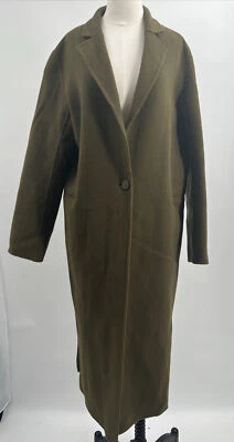 Gabardina Sandro para mujer mezcla de lana 1 botón verde oliva talla 3 M9307H-84 Foto 1 de 4