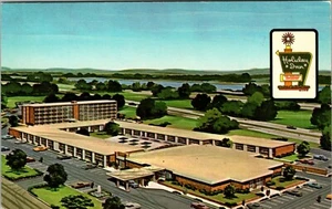 Cartolina IL Holiday Inn East Springfield ILL Birdseye Vista Esterno Auto Classiche - Foto 1 di 2