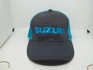 Suzuki Mens Blue & Gray Hat Snapback Mesh by Cobra EUC! - Picture 1 of 12